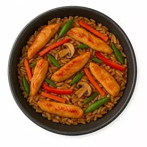Рис с курицей и овощами